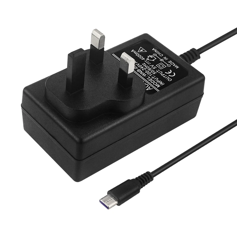 Orange Pi 5 Plus Power Adapter 5V 4A Charger 20W USB Type C Power Supply EU US UK AU Plug for OPI 5/5B/4 LTS Raspberry Pi 4B