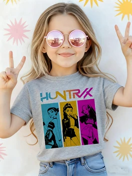 New in Children Kids T-shirt KPop Demon Hunters Funny Fans Tshirt KPop Demon Hunters Clothes Boys Girls Tee Top Unisex 1