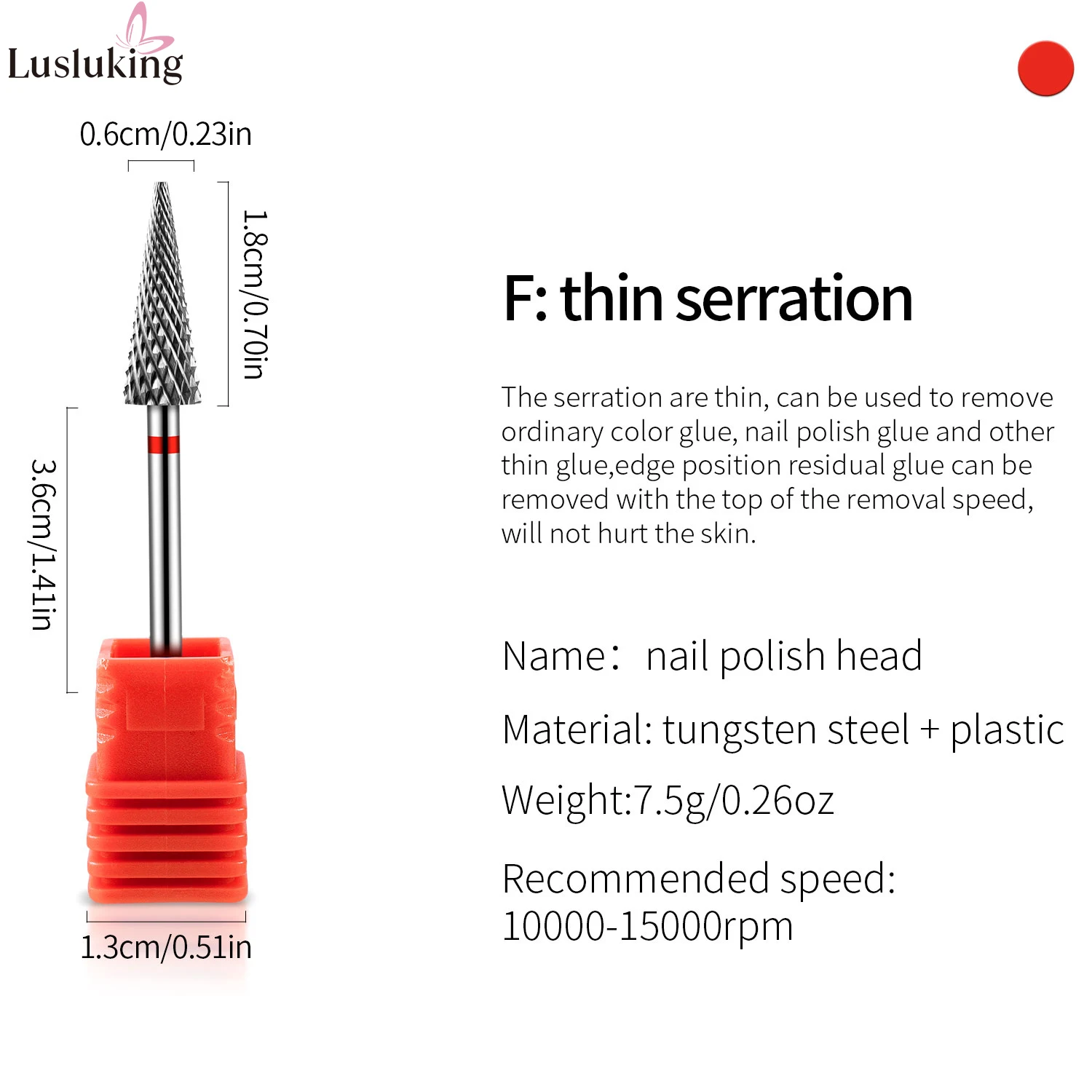 Tungsten Carbide Nail Drill Bit for Electric Manicure and Gel Polish Removal
