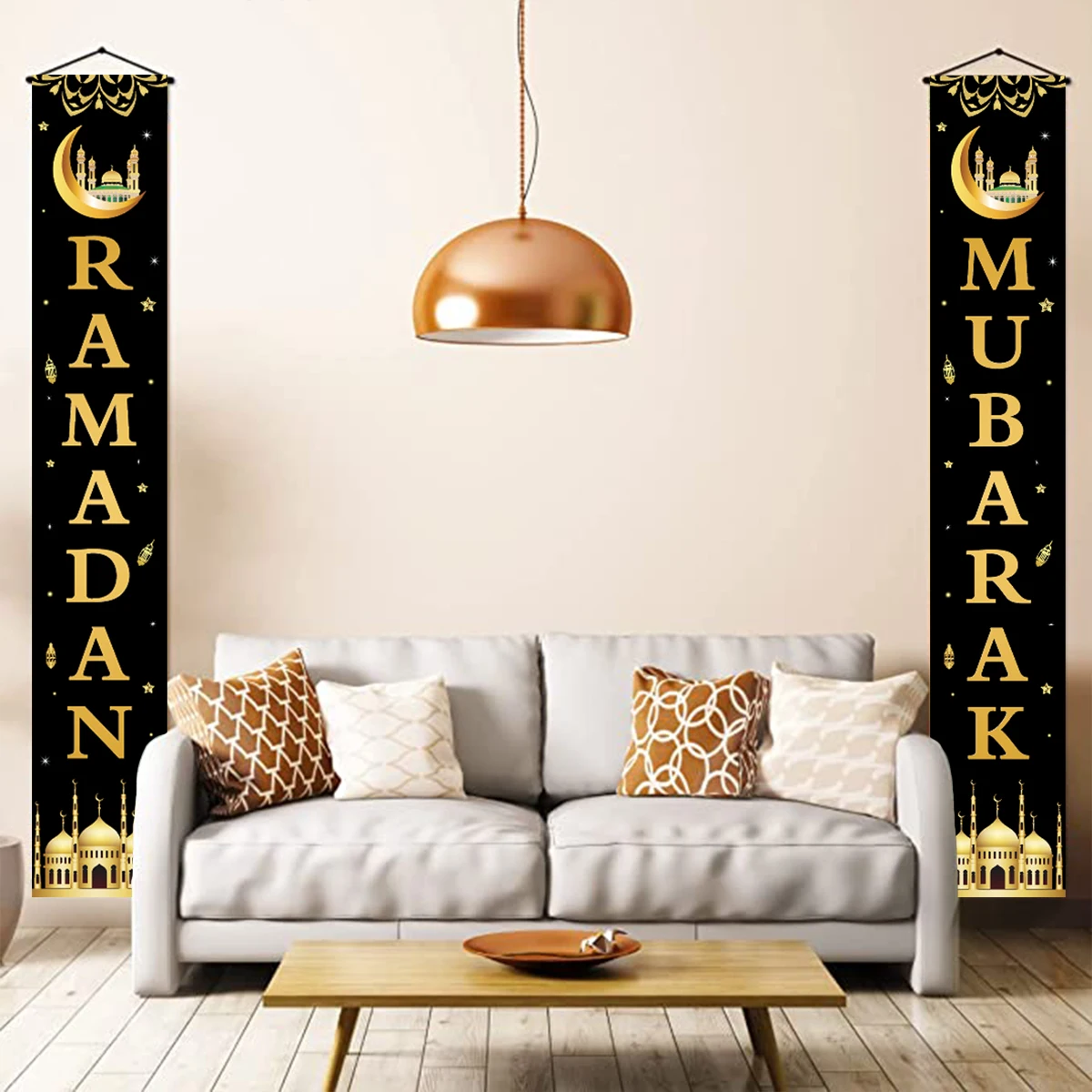 Eid 무바라크 문짝 배너, 라마단 카림 배너, 라마단 장식, 가정 이슬람 무슬림 파티 장식, Eid Al Adha 선물, 2024