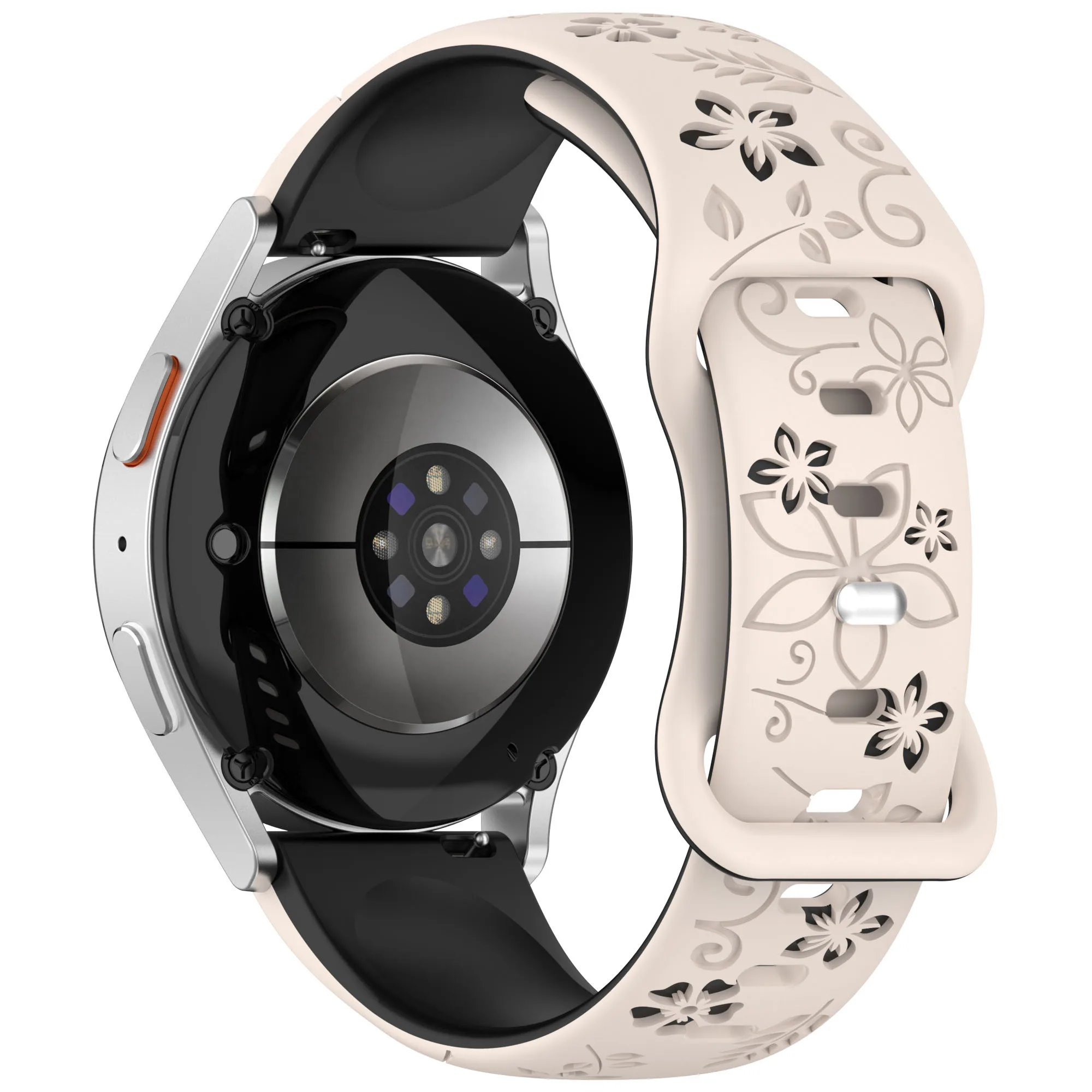 Engraved Printed Silicone Watch Strap, 18mm/20mm