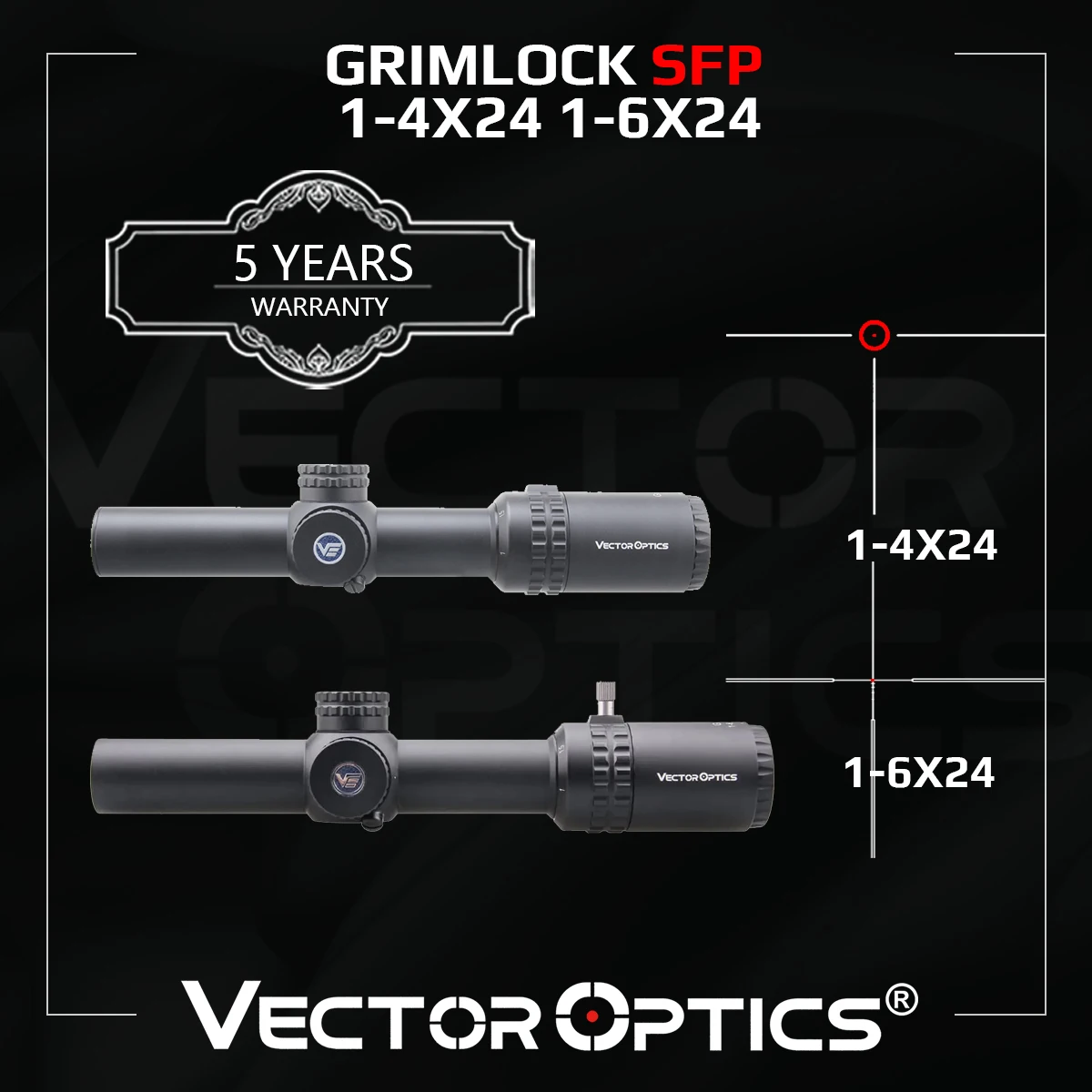 Vector Optics Grimlock 1-6x24 IR ライフル Hunting Rifle Scope Vector Optics | Scope Vector Optics