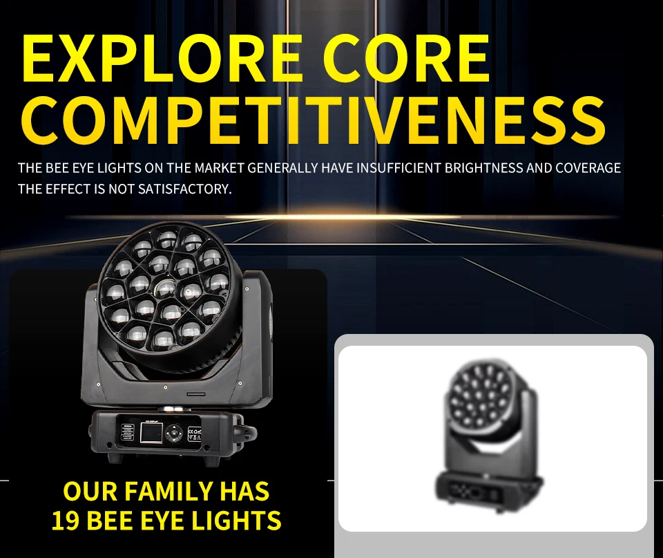 19x40W Bee Eyes RGBW 4in1 Zoom Wash Moving Head Light Led Wash Beam Moving Head