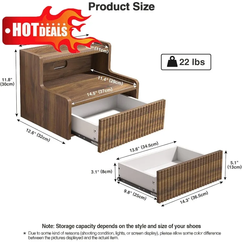 Nightstand Set of 2 with Drawer, Wall Mounted Night Stand, Small Bedside End Table, Modern Wood Floating Bedside