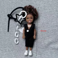 Princess Doll Pendant Keychain Backpack Hanging DIY Change Clothes Bag Charm Car Key Ring Bag Decor for Barbie Doll Accessories 2