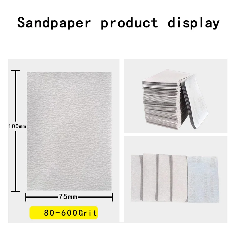사각 사포 그릿 플록 사포 특수 디스크 연마석 연마기, FESTOOL/MIRKA/3M ect 샌딩기, 75x100mm, 50 개