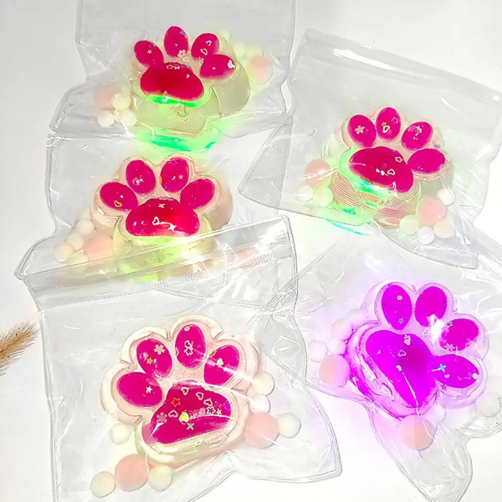 Cute Squeeze Toy Luminous Cat Paw Toys Sticky Abreact Decompressing Pinching Cat Paw Soft Relief Relax Toys antistress foot