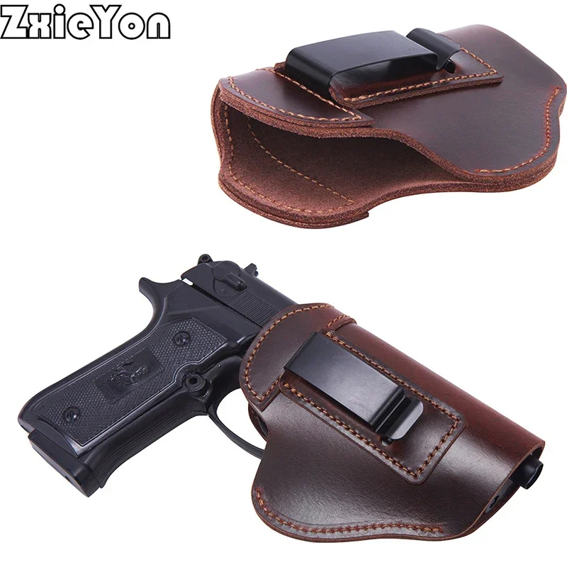 1911 Leather Pistol Holster Glock 19 Berretta 92 P226 P229 9MM Pistol PM Hunting Universal Leather Case pistol holster gun holster hunting holster