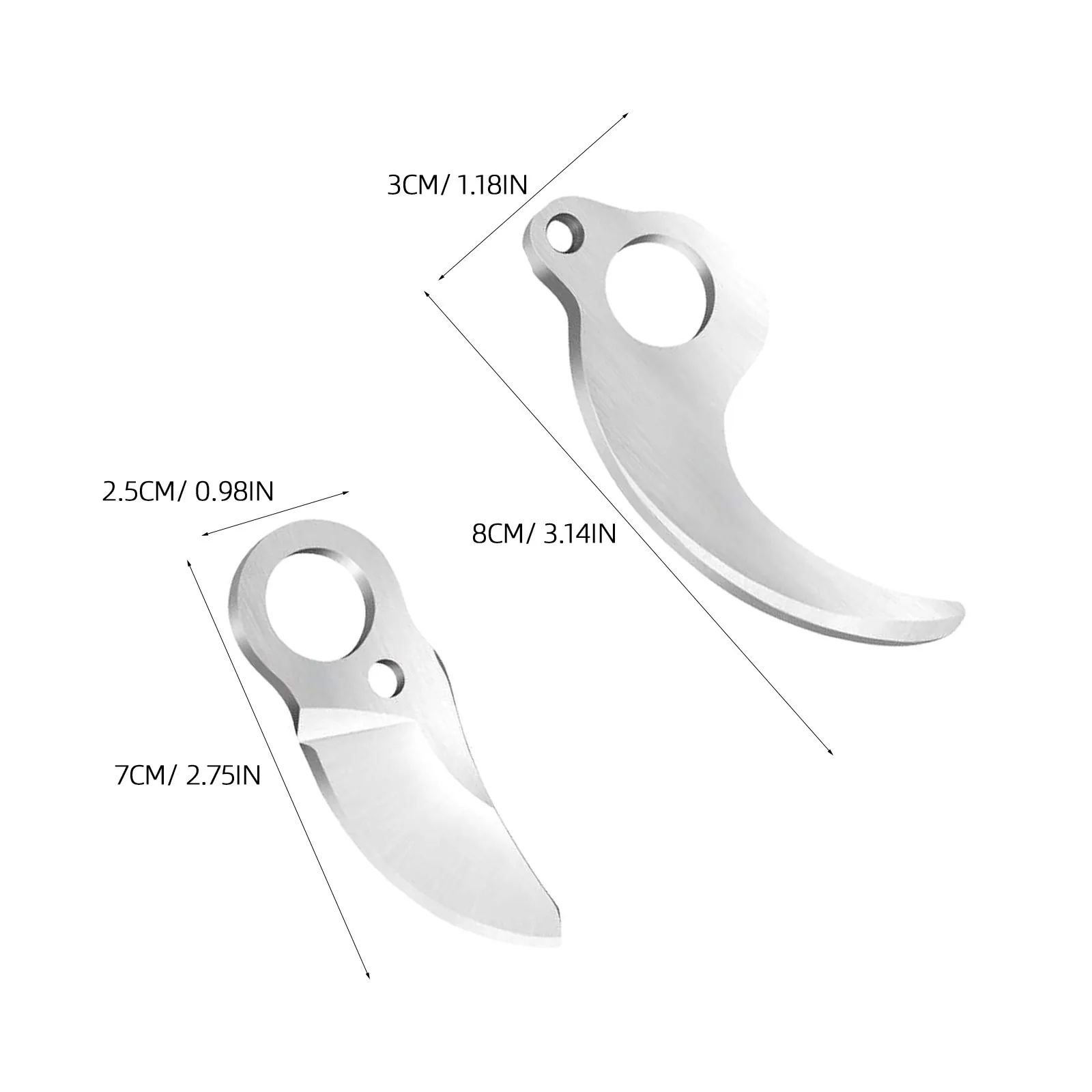 2Pcs 전기 가지치기 절단기 블레이드 Sk5 고경도 간편한 청소 원예 전지가위 교체 무선 전기 가위