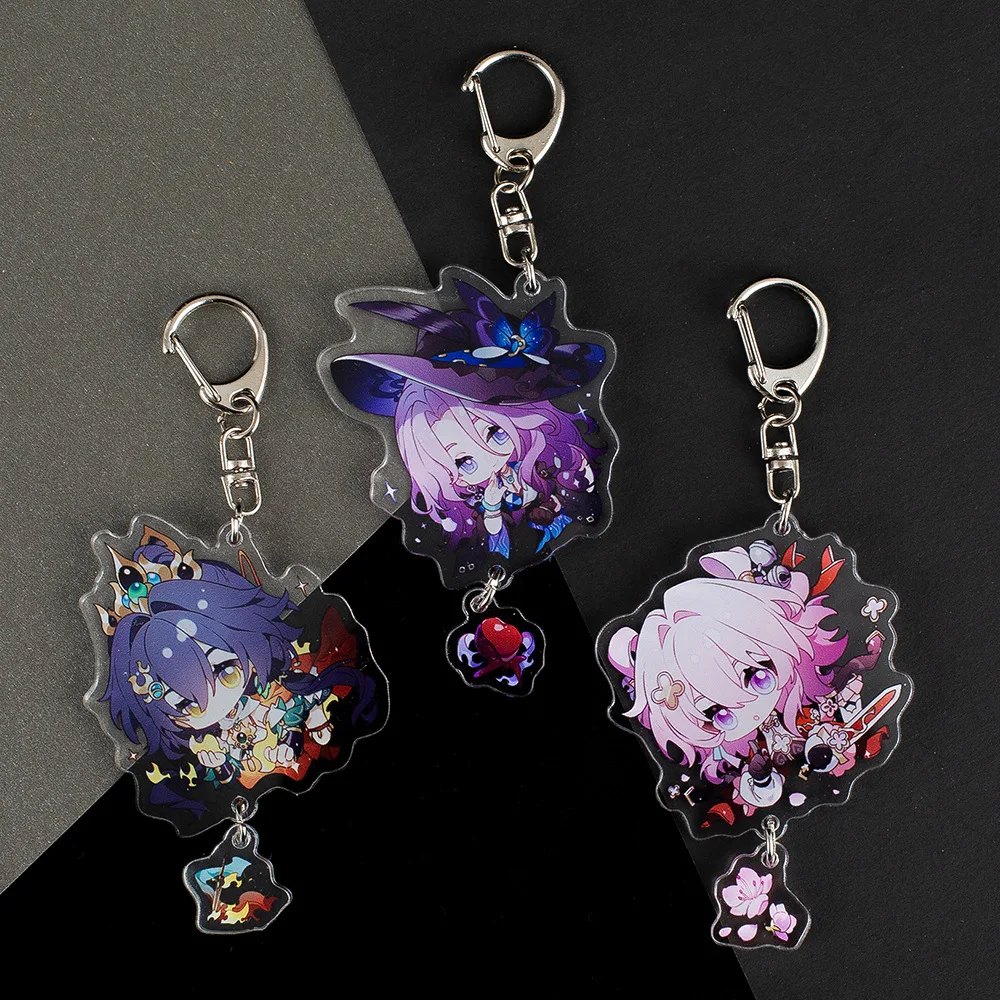 New Honkai: Star Rail Cute Keychain Boothill Jiao Qiu Yunli Jade 