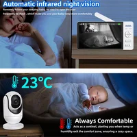 Pas de WiFi 7 pouces bébé moniteur 2 voies Audio Vision nocturne 4X Zoom sans fil enfants Protection Surveillance caméra vidéo 5000mAh batterie 3