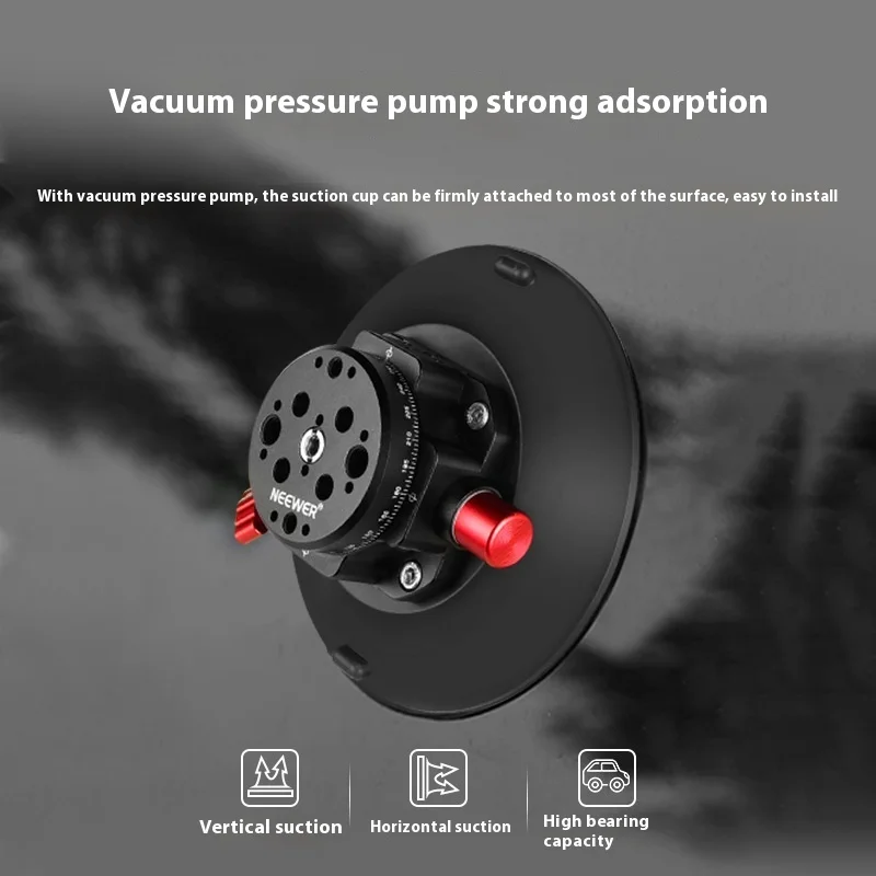 NEEWER Camera Suction Cup Gimbal Aluminum Alloy Strong Suction Stable Vehicle Mounted Shooting Gimbal Camera Accessories