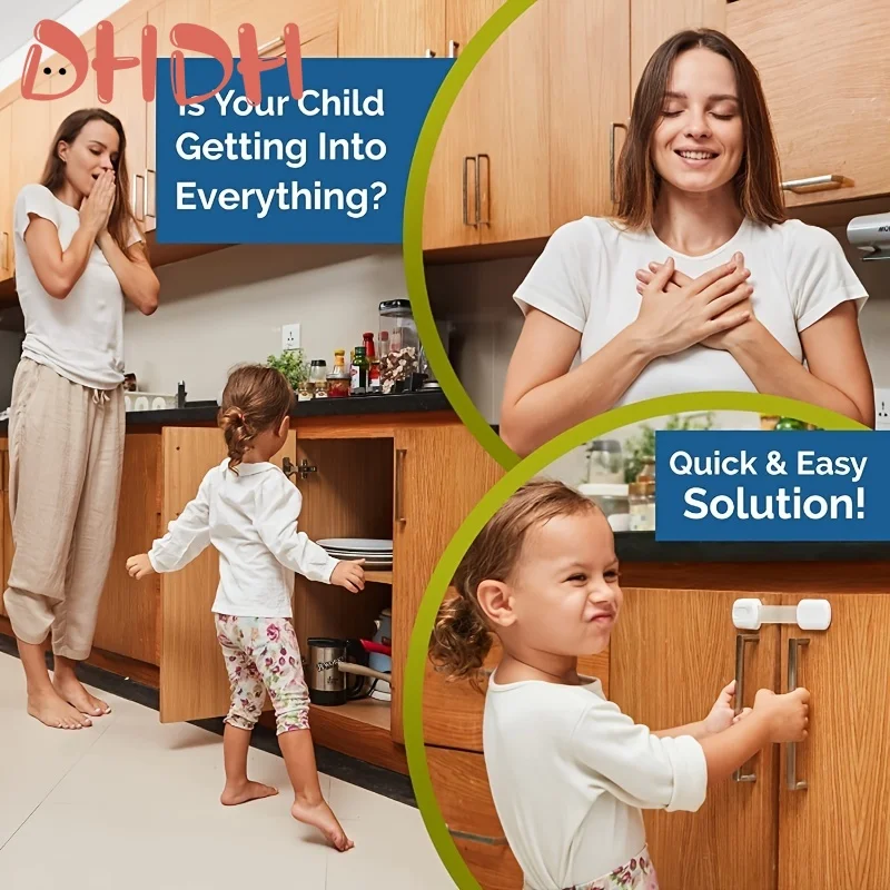 Child Lock Cabinet Lock Refrigerator Lock Safety Lock For Cabinets Drawers Toilet Fridge
