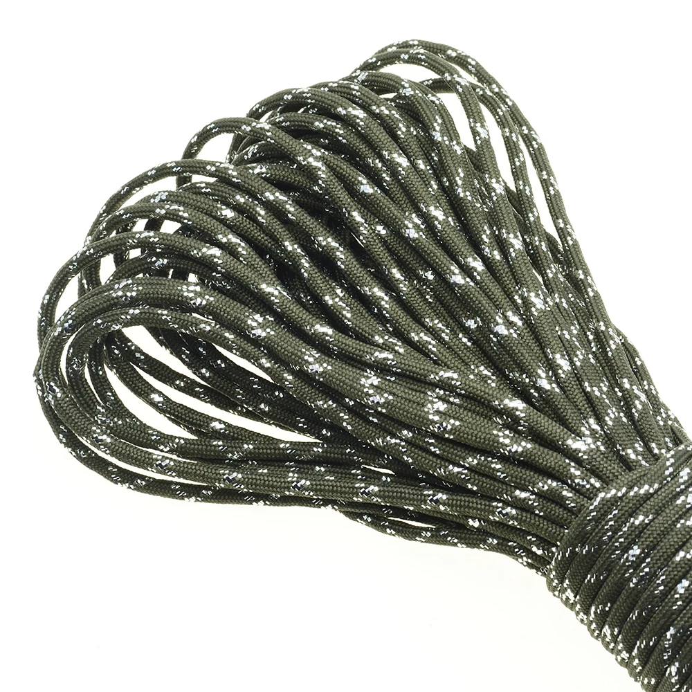 Gold & Silver 550 Paracord - Premium Mil-Spec Type III 7-Strand Core, 100 FT, 19 Vibrant Colors