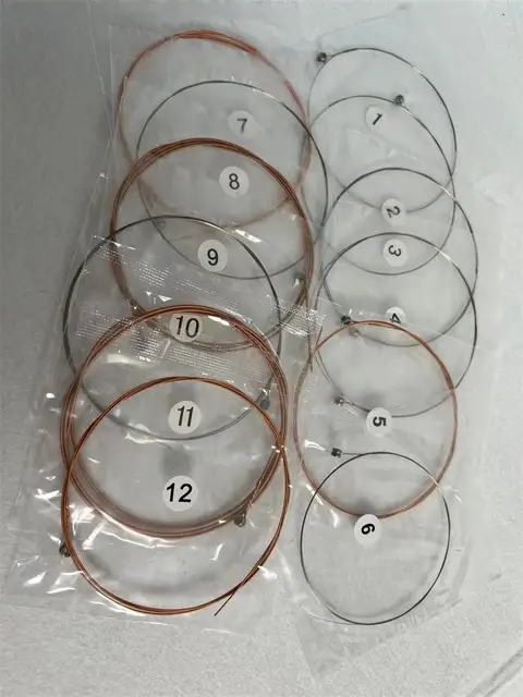 5 Sets Alice Edelstahl Folk Akustikgitarrensaiten 1.-6. (0,011-0052