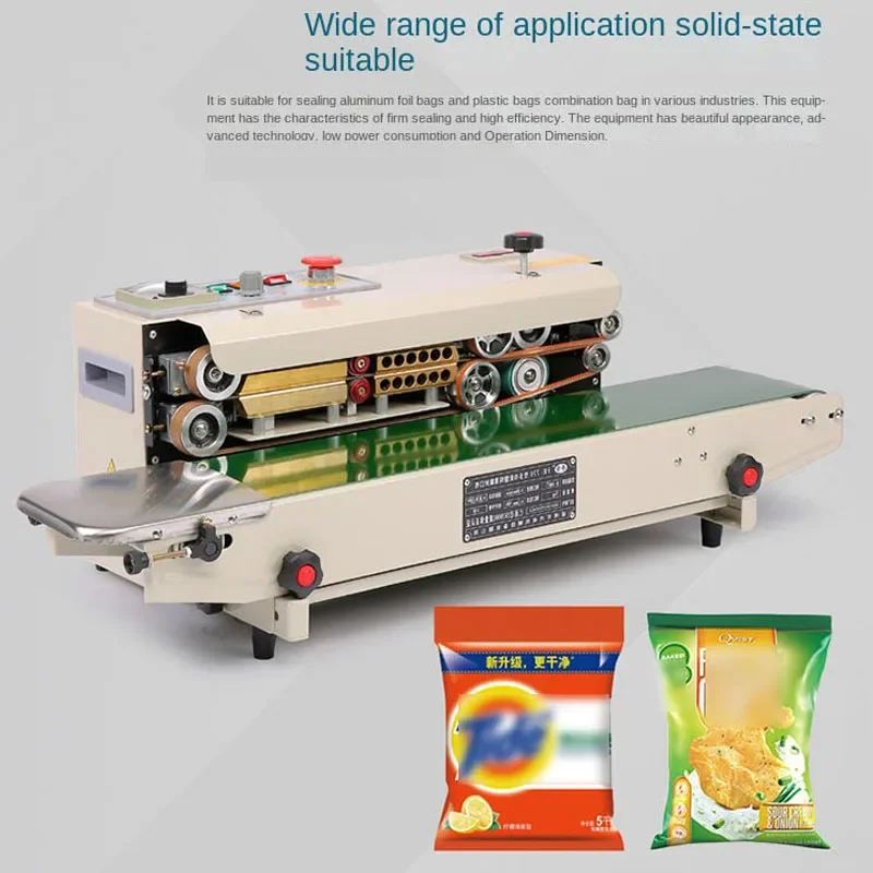 

FR-770 Automatic Sealing Machine Continuous Sealing Machine with Timing Aluminum Foil Plastic Film Sealing Machine