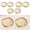 2x Bamboo Serving Basket Tray Handmade Multipurpose Decorative Rustic Farmhosue Woven Baskets Mini Serving Baskets Wicker Basket 3