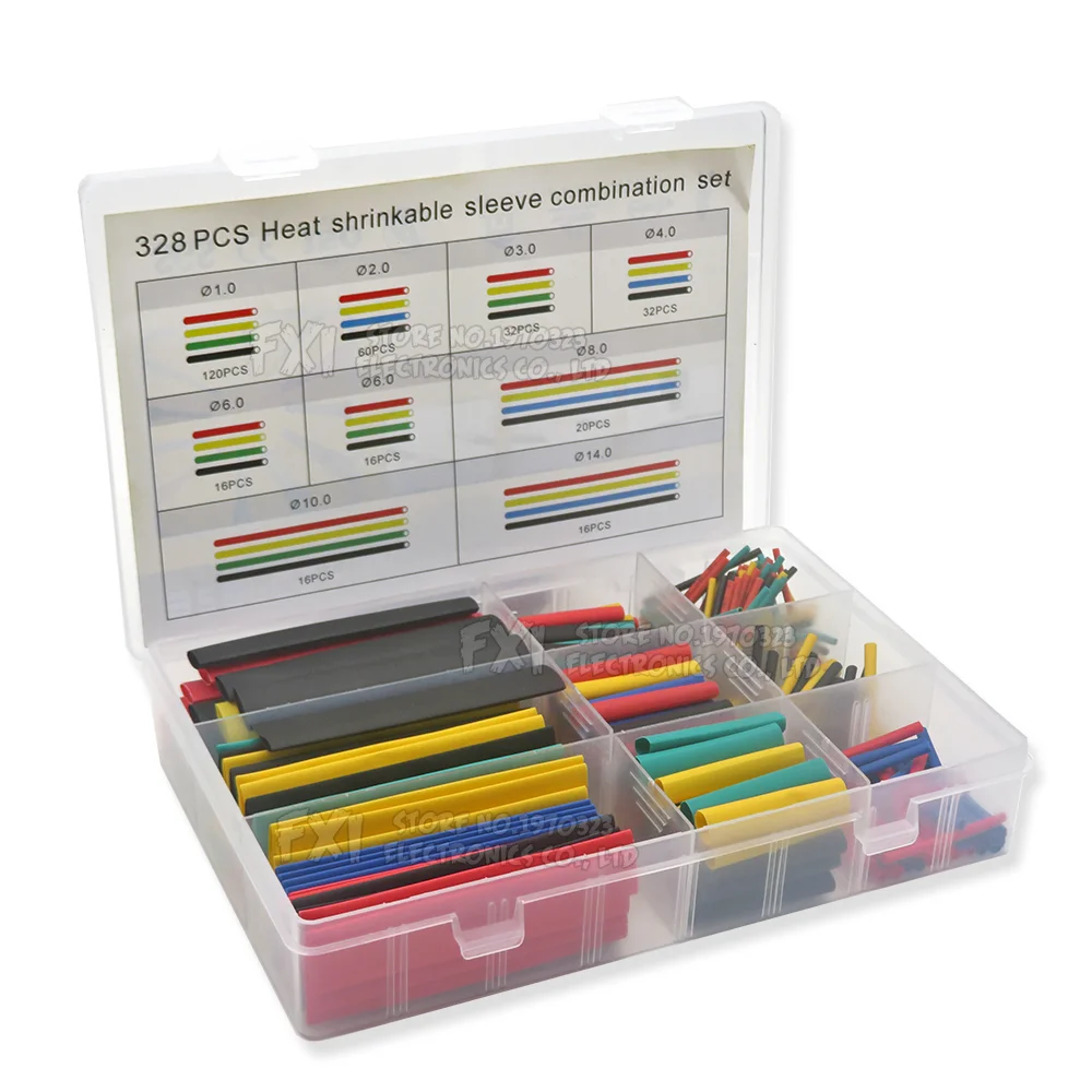 Heat-shrink Tubing Thermoresistant Tube Kit 164PCS 127PCS 328PCS 530PCS