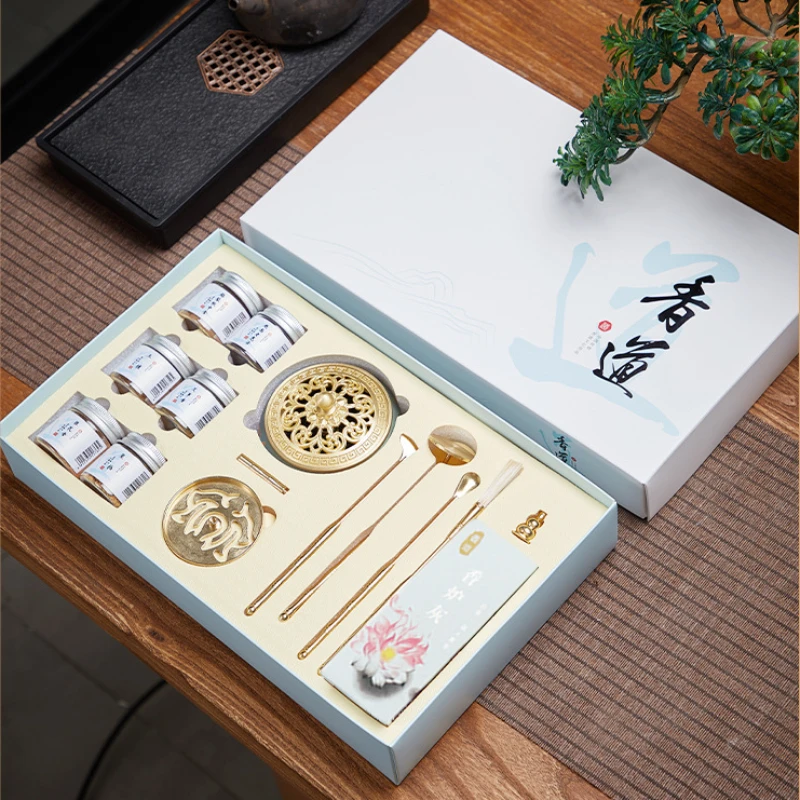 Starter Fragrant Ceremony Gift Box Set Incense Supplies Tools for Home Indoor study office tea Room yoga Room