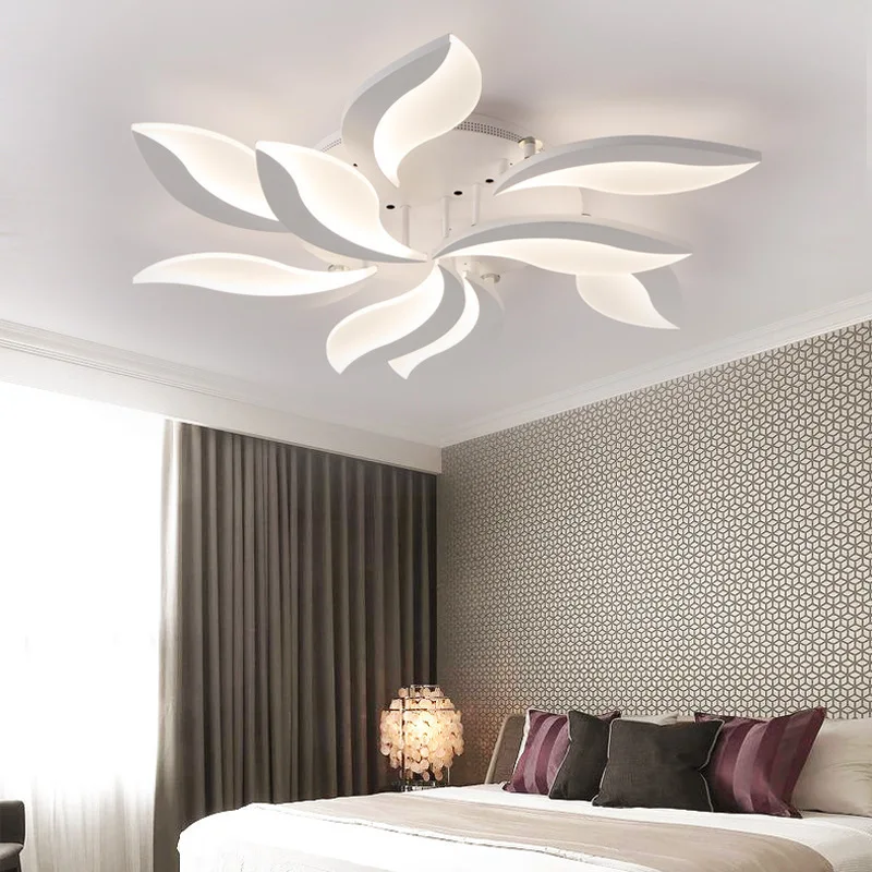

Modern Originality Leaf Shape LED Ceiling Light Living Room Bedroom Restruant Indoor Home Decor Ceiling Lamp Acrylic Fixtures