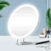 6 Inch Magnifying Mirror with Light, 5-30X Portable Travel Magnified Mirror with 360° Adjustable Stand and Suction Cup 1