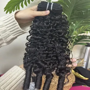 Extensioni di Capelli Ricci Birmani Naturali, Onde Profonde, Doppia Trama, Capelli Veri Vietnamiti