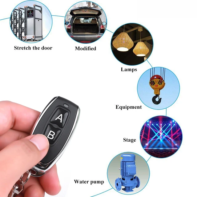 10pcs 433Mhz Wireless Remote Control Copy 2 Keys Cloning Duplicator for Long Distance Learning Electric Garage Door Controller 5