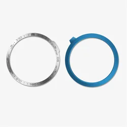 Premium Metal Bezel Ring Styling Case for Smart Watches - Protective Cover with Adhesive Backing (Silver)