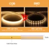 110V 220V Cob LED Strip Light Super Bright waterproof With EU US Power Supply Switch 288 LEDS/m Warm/Neutral/White Outdoor Decor 3