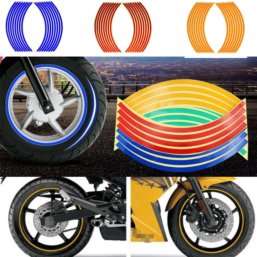 Yamaha R1 Rim Tape Yamaha YZF R1 Motorcycle Wheel Stickers - Reflective Rim Decals In Blue (17 Inch) YZF R1 Rim Decals - Foto 6