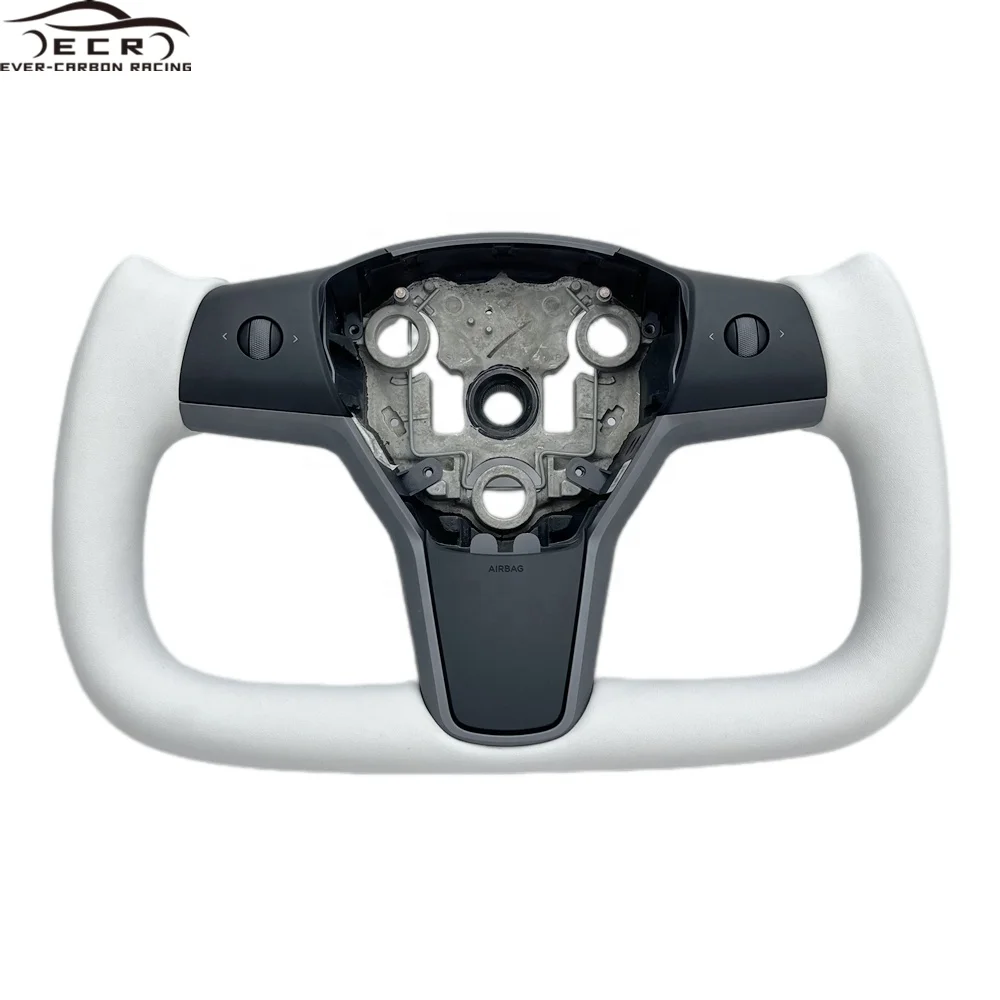 

Ever-Carbon Racing ECR Custom Design Yoke Style Car Steering Wheel for Tesla Model Y Body Kit