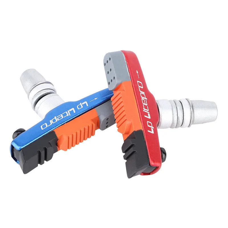 접이식 자전거 V 브레이크 패드, 교체 가능한 브레이크 슈, 무소음 고무 브레이크, 56mm, 1 쌍