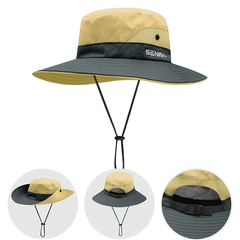 Chapeau de pêcheur en queue de cheval pour femme, chapeau d'été exposé en plein air, prévention du soleil, escalade, pêche, casquette de voyage Parent-enfant_voghion.com