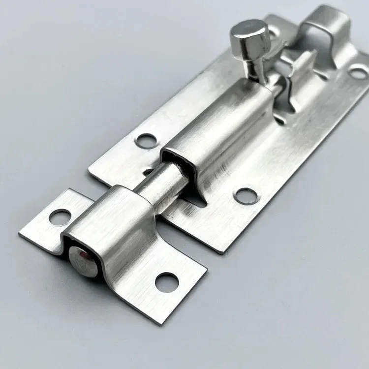 Stainless Steel Bolt Thickened Door Insert Anti-Theft Wooden Door Hasp 4 Inch Latch Solid Sliding Bolt Toilet Lock door latch