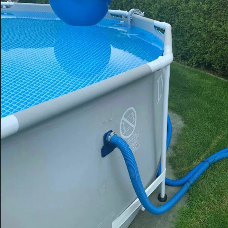 Swimming Pool Pipe Holder Mount Supports Pipes 30-38mm Fits Above Ground Pool 32mm 38mm Hose Outlet with Cable Tie