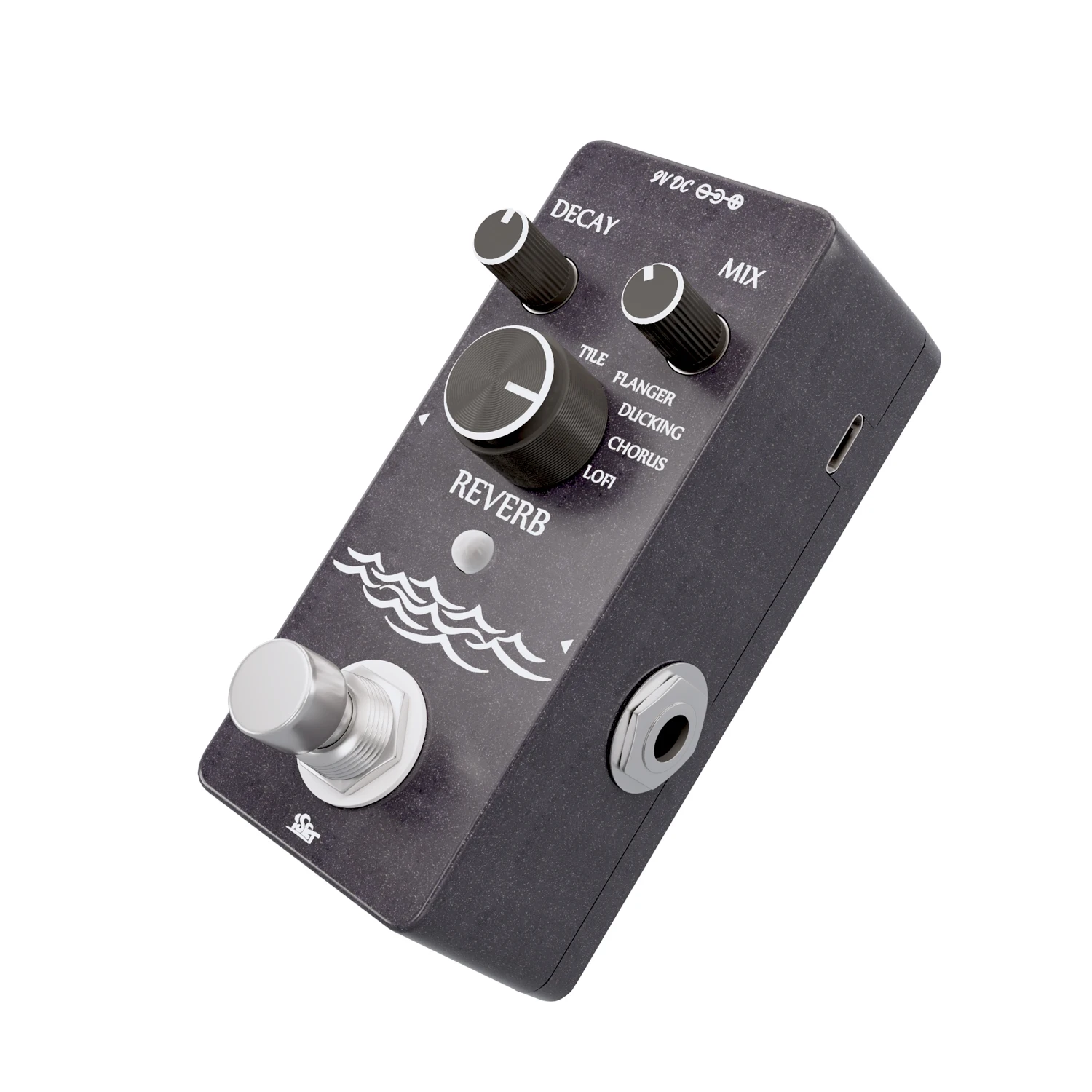 Guitar Effect Pedal Guitar Effects Pedal ISET RB-01 Digital Reverb Guitar Effect Pedal with 9 Modes Guitar Effect Pedal for Electric Bass True Bypass