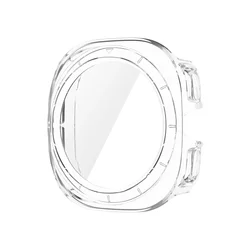 Enhanced Glass+ Protective Case with Anti-Scratch Screen Protector for Watch Ultra 47mm (Transparent)