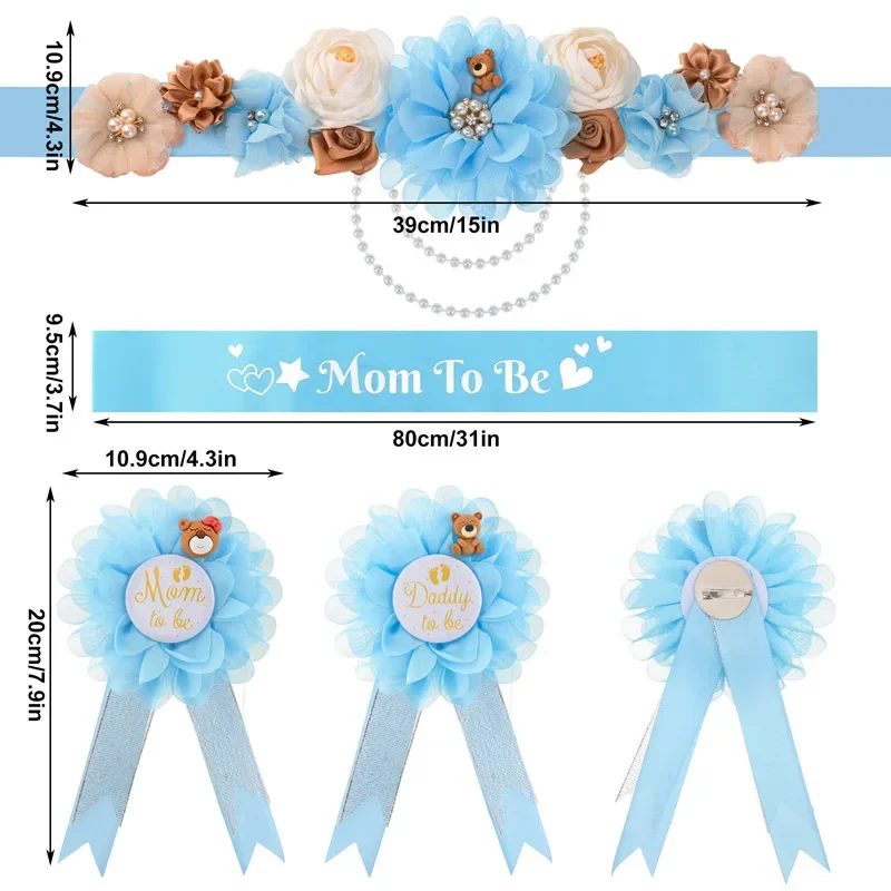 Elegant Mom to Be Baby Shower Sash for Expecting Mothers