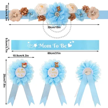 Elegant Mom to Be Baby Shower Sash for Expecting Mothers