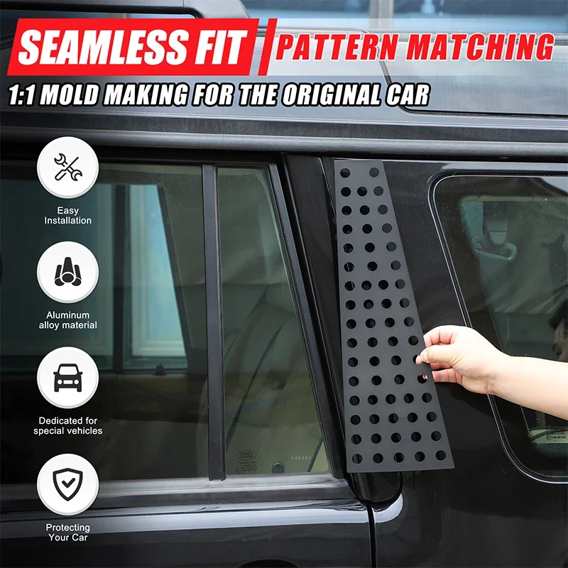 

For Land Rover Discovery 2 L318 aluminum alloy automotive rear window honeycomb panel glass decorative panel Car accessories