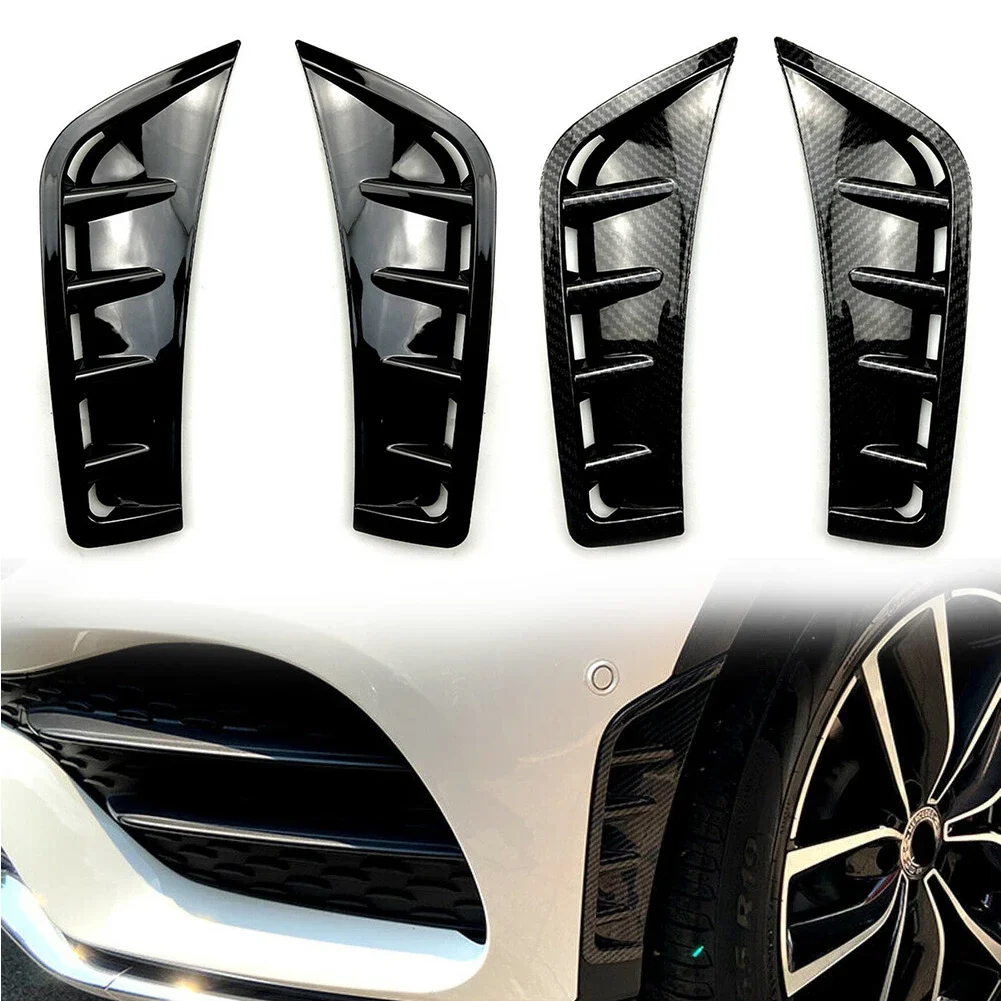 Car Front Wheel Air Vent Fender Bumper Side Trim Cover Canard For Mercedes C-Class W205 C63 C180 C200 C260 C300 C180L C200L
