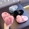 Baby Girls Cotton Slippers 2022 New Winter Children's Shiny Sequins Fur Slippers Boys Home Indoor Shoes Anti-slip Kids Slippers 2