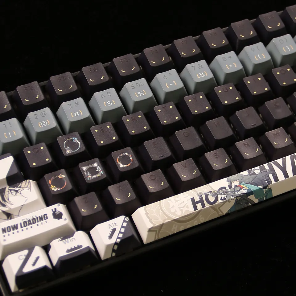 Hoshimi Miyabi keycaps mechanical keyboard five sided heat
