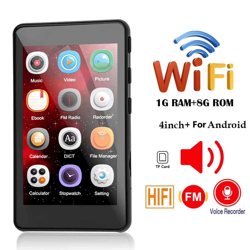 New 4.0 Inch Full Touch Screen Wifi Mp3 Player Bluetooth Compatible 8g