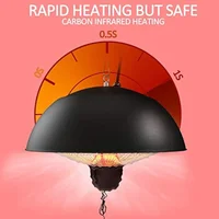 Hanging Patio Heater, 1500W Outdoor/Indoor Electric Patio Heater, Infrared Patio Heater, with 3 Adjustable Modes 4