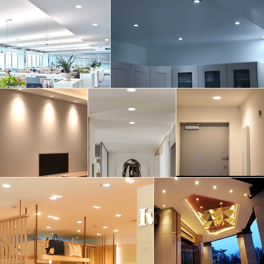 LED Downlight 10Pcs/Lot 220V Recessed Round Ceiling Bedroom Indoor Living Room Home Decor Lighting Spot Lamp