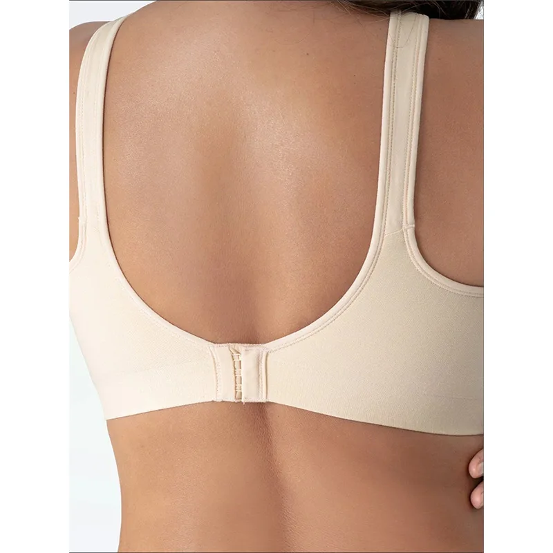 Women Daily Comfort Wireless Shaper Bra Sexy Bright Silk Decoration Lingerie Female Removable Pad Underwear S-4XL C06 5
