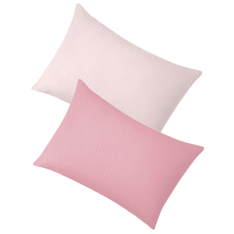 2xBreathable Pillow Case Sleeve with Envelope Designing for Baby's Skin