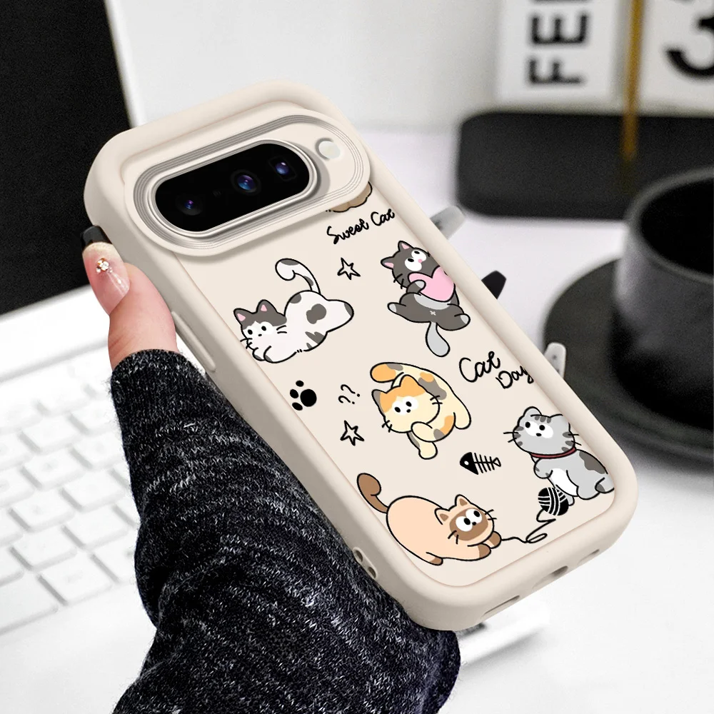 Playful Cat Staircase Soft Phone Case Cover