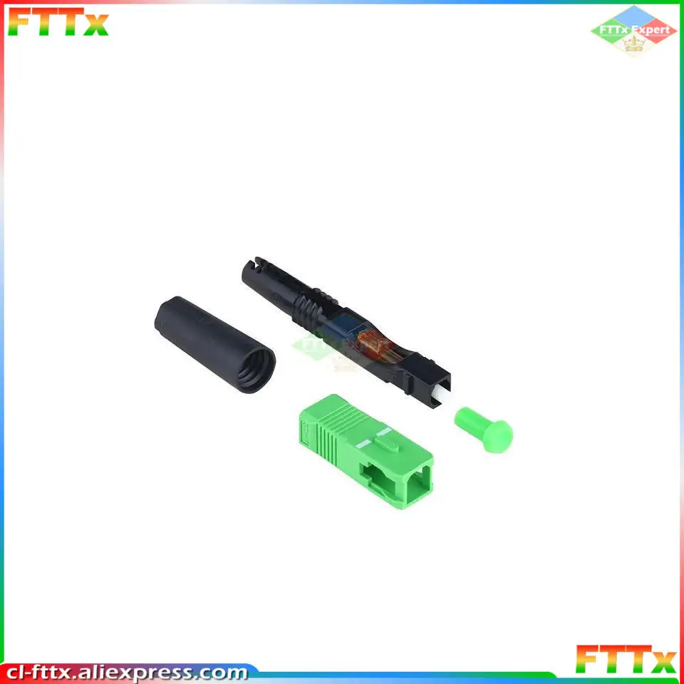 Free Shipping 100pieces/box SC APC Fiber Fast Connector SC APC Single Fiber optic quick connector SC Connector Use FTTH Tool